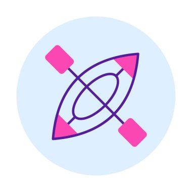 Kayak vektör illüstrasyonu, simge ögesi arkaplanı                    