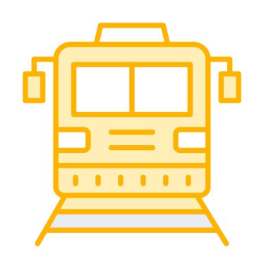 tren simgesi, vektör illüstrasyonu 