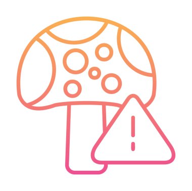 Mantar. Web simgesi basit illüstrasyon