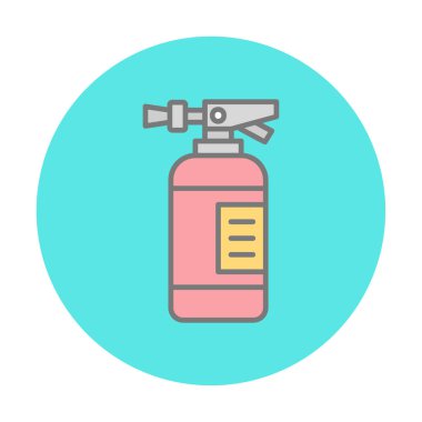 düz basit yangın söndürme simgesi çizimi