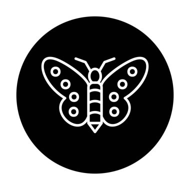 Kelebek Vektör Simgesi Düz Çizim 