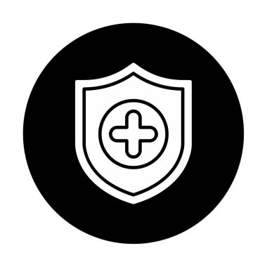 Basit Tıbbi Sigorta simgesi, vektör illüstrasyonu