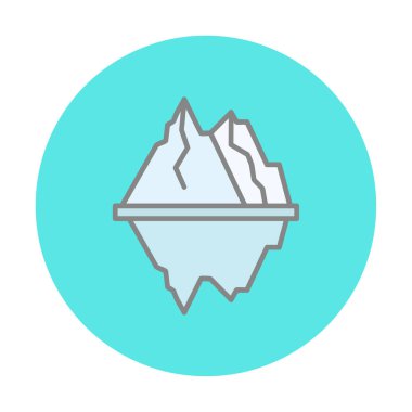 Düz Iceberg vektör simgesi izole edildi