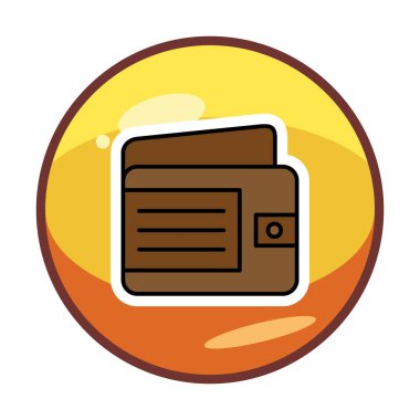 Cüzdan web simgesi, vektör illüstrasyon tasarımı