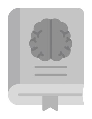 Nöroloji Kitabı web simgesi vektör illüstrasyonu