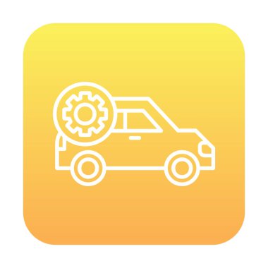 Otomobil Ayarları ikon vektör illüstrasyonu          
