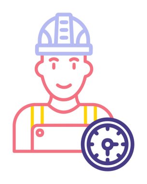 Çalışma Zamanı web simgesi vektör illüstrasyonu