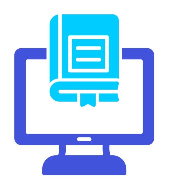 çevrimiçi kütüphane rengi vektör illüstrasyonu                        