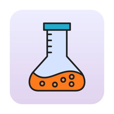 Matara ikonu. Laboratuvar ekipmanları. vektör illüstrasyonu.                     