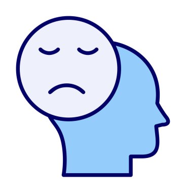 Basit yassı Üzüntü simgesi vektör illüstrasyon tasarımı