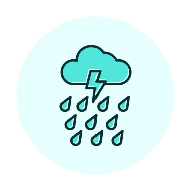 yağmur simgesi, vektör illüstrasyonu  