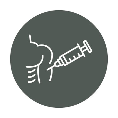 Aşılama web simgesi, vektör illüstrasyonu