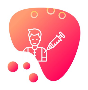 Erkek Aşılama Ağı simgesi, vektör illüstrasyonu