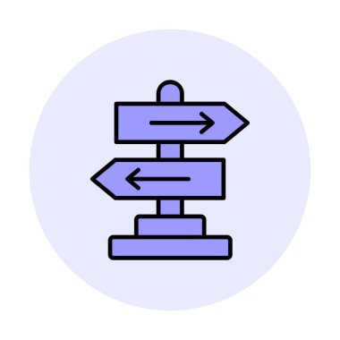 Yön düz simge, vektör illüstrasyonu