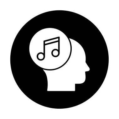 müzik web simgesi vektör illüstrasyonu                                