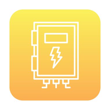 Güç simgesi, vektör illüstrasyonu. Yüksek Voltaj Kutusu              