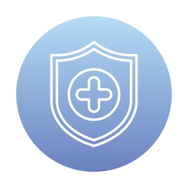 Basit Tıbbi Sigorta simgesi, vektör illüstrasyonu