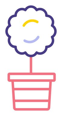 Myrtus bitki ikonu vektör çizimi