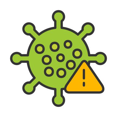 Coronavirus hastalığı ikonu, vektör illüstrasyonu  