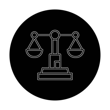  adalet ölçekli denge simgesi illüstrasyonu 