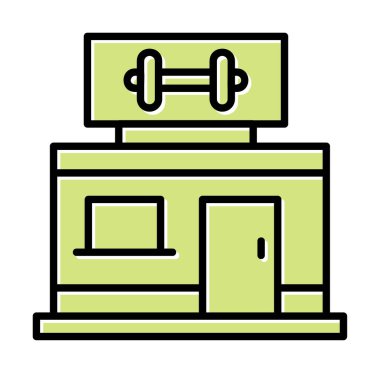 spor salonu modern ikon vektör illüstrasyonu                         