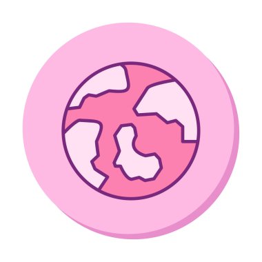 earth icon, vector illustration simple design