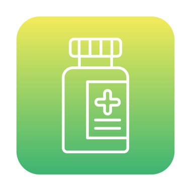 Tıbbi ikon vektör çizimi. Aşı               