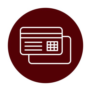 Basit kredi düz iş simgesi