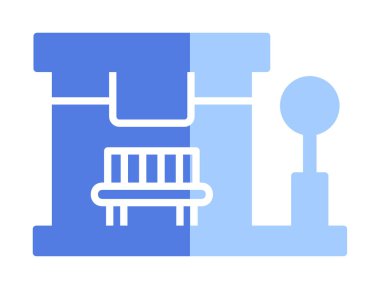 Otobüs Durağı vektör düz simgesi simgesi