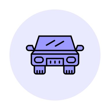 Araba düz simgesi. Vektör çizim 