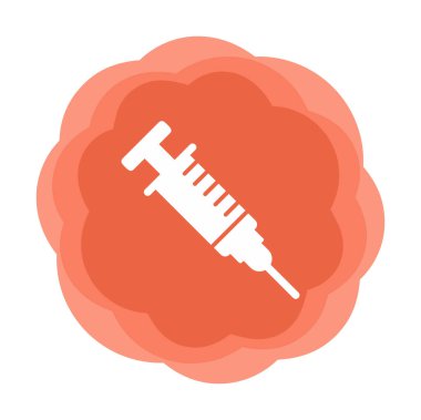 Enjeksiyon şırınga simgesi, vektör illüstrasyonu 