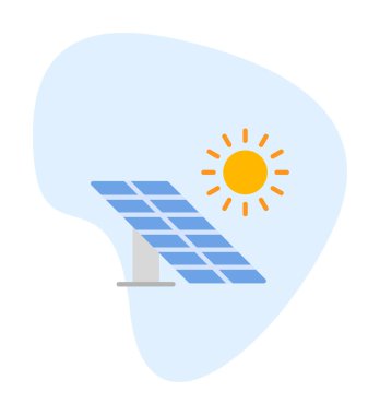 Güneş paneli ikon vektör illüstrasyonu