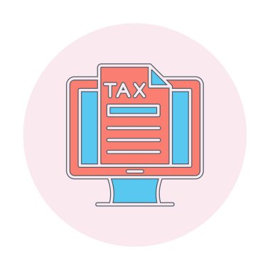 Vergi simgesi vektör illüstrasyonu