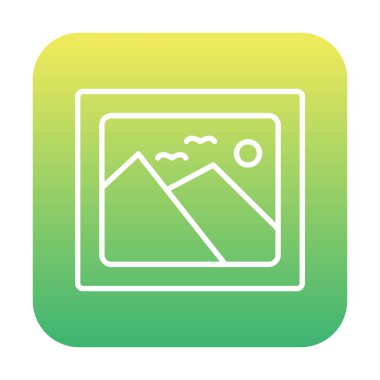 Galeri simgesi, web vektör illüstrasyonu