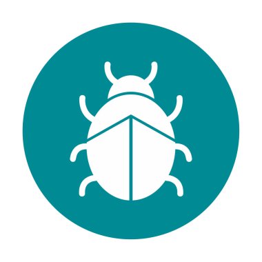  Basit düz uğur böceği vektör çizimi 