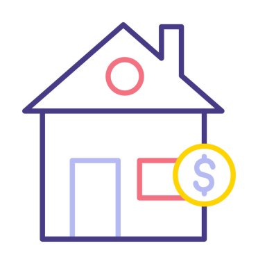 Emlak simgesi vektör illüstrasyon grafik şablonu 