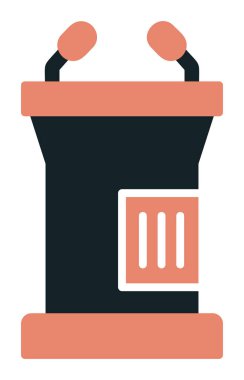 hoparlör kürsü simgesi vektör illüstrasyonu                         