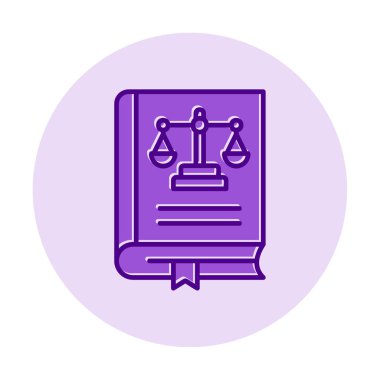 Hukuk kitabı. Web simgesi basit illüstrasyon 