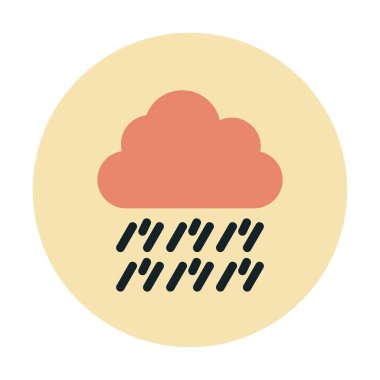 yağmur simgesi, vektör illüstrasyonu  