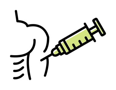 Aşılama web simgesi, vektör illüstrasyonu