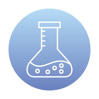 Matara ikonu. Laboratuvar ekipmanları. vektör illüstrasyonu.                     