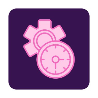 Çalışma Zamanı web simgesi vektör illüstrasyonu