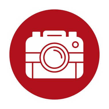 fotoğraf makinesi simgesi, vektör illüstrasyonu 