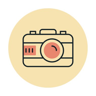 fotoğraf makinesi simgesi, vektör illüstrasyonu 