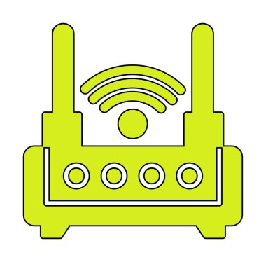  Wi-fi yönlendirici vektör illüstrasyonu