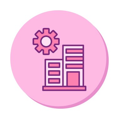 Bakım daireleri simge vektör illüstrasyonu 