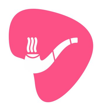 tütün tüttürme çubuğu simgesi, vektör illüstrasyonu