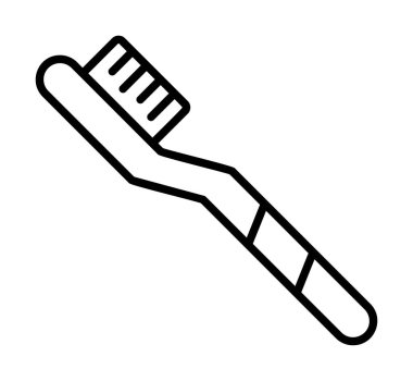 düz basit diş fırçası ikonu vektör illüstrasyon tasarımı