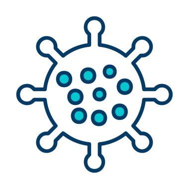 Coronavirus hastalığı ikonu, vektör illüstrasyonu  