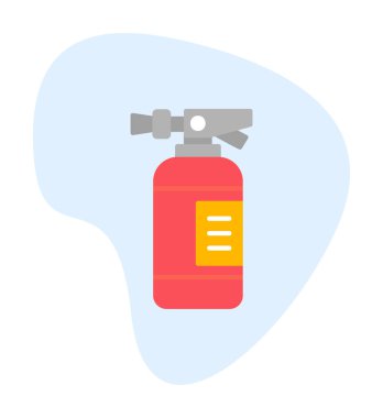 düz basit yangın söndürme simgesi çizimi